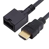 CY Cable 4K HDMI 1.4 Type-E メスからタイプAオス ビデオオーディオケーブル 自動車接続システムグレードコネクタ用 0.5m