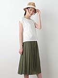 Angeliebe エンジェリーベ 産後用 授乳服 ワンピース チュール スカート ドッキング ワンピ 授乳ウエア 親子ペア可 フリー オフ × カーキ 30117 30117300