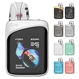 【正規品】Caliburn G4 PRO KOKO Kit 電子タバコ カリバーン G4 プロ ココ スターターキット 2000mAhバッテリー内蔵 35Wの最大出力 3ml POD型 ワンタップ操作 2.0インチのタッチスクリーン搭載 3つの出力モード 軽量 コンパクト べイプ ニコチンフリー リキッドなし (Crystal White)