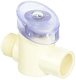 King Brothers Inc. CSV-0500-12C 1/2-Inch Slip by 1/2-Inch Compression PXL CPVC Quarter Turn Straight