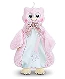 Bearington Baby PACIFIER PET Plush Animal with Pacifier Tether and Pouch (Pink Lil Hoot Owl) by Bear