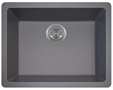 MR Direct 808 Silver TruGranite Single Bowl Kitchen Sink [並行輸入品]