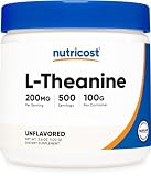 Nutricost L-テアニンパウダー 100グラム 500回分 ニュートリコスト - グルテンフリー & 非遺伝子組み換え