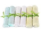 Brooklyn Bamboo Baby Washcloth / Wipes 6 Pack Organic, SOFT, Larger 10"x10" Size Use With Your Favor