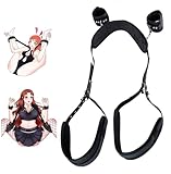 Ninonly SMグッズ SMセット 開脚拘束具 SMベルト 手枷 SMプレイ 調節可能 男女兼用（黒）