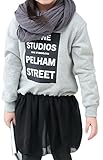 Plus Nao(プラスナオ) ワンピース 長袖 トレーナー おしゃれ かわいい キュート フレア 女の子 女児 キッズ ジュニア 子ども レディース ト グレー 130