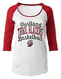 NBAレディース100 %コットンベビーJersey 3 / 4 Sleeve Scoop Neck Tee S レッド
