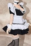[TOYBARJAPAN ]1/6スケール アクションフィギュア用 TBLeague素体に対応 GSスタイル TBLeague素体に対応 セクシー美人女性 女性メイド服セット(素体とヘッドは含みません) (ブラック)