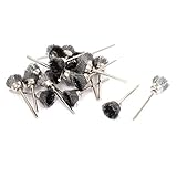 uxcell　ワイヤーブラシ　研磨ブラシホイール　ドレメルロータリーツール　シャンク　3mm 　シルバートーン