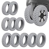 [§ｚｚ．ｌｕｘｉ] キャスターカバー スーツケース 10点セッド 【脱落防止スーツケースカバー】 静音 シリコン 防水 タイヤカバー 洗い