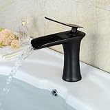 ELLENHOMEDECORウォーターフォール洗面台蛇口_black