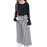 輝姫 コート スーツ 子供上下セット ベビー服 女の子 ガールズ チェック 縞柄 ストライプ 綿 ウール 春秋 チュニック 蝶結び (150ｃｍ)