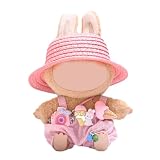 ぬいぐるみ 服 セット ピンクのアイスクリーム柄のオーバーオールセット ぬいぐるみ 着せ替え コスチューム 17cmのぬいぐるみにぴったりフィットし【着ぐるみのみの販売で,本体はありません】