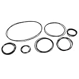 uxcell モーター駆動ベルト ラバー 1mm 18cm 動力伝達 静かな操作 ブラック 35個入り