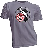 1。FC KolnドイツブンデスリーガサッカーUEFA TシャツグレーLarge