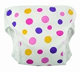 FURERUMO  布おむつカバーフリーサイズ白地ドット柄 60-90 ピンク