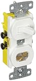 Hubbell Wiring Systems RC109W tradeSELECT Single Pole Combination Toggle Switch with Pilot Light Cle