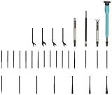 Moody Tools 59-0247 31-Piece Dual Handle Miniature Tool Roll: 27 Blades, 3 Handles & 1 Extension. by