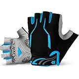 サイクルグローブ 春 夏 秋 専用 UVカット スマホ対応 通気性 手袋 自転車 衝撃吸収 耐磨耗性 速乾性 滑り止め (M, 黑)
