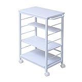 キッチンワゴン「ラダーラック付きキッチンワゴン(ZFC-0043-WH)」【JKP】ホワイト(#9897057) サイズ：幅52.5×奥行30×高さ71cm