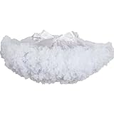 Buenos Ninos女児用純色二重チュールレースチュチュスカート お姫様スカート ホワイト XL [並行輸入品]