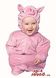 かわいいハロウィンピンクのブタの幼児の子供のサイズコスチューム変装