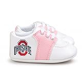 Future Tailgater Ohio State Buckeye pre-walkerベビー靴 – ピンクトリム