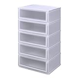 《2個セット》 収納チェスト クリアチェストC520-5 5段 幅52×奥行45×高さ93cm (C) クリア