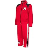 Toddlers NCAA Nebraska Cornhuskersトラックスウェットシャツとパンツコンボセット(チームカラー)