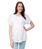 RIPE maternity カルメンプレーンチュニックナーシングマタニティトップ サイズXS ホワイト S6025 授乳対応