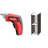 『電動ドライバー 充電式 RD110-R レッド』と『スペースユニット 幅20×奥行29×高さ60cm オフホワイト/ウォールナットブラウン UB-6020』のセット