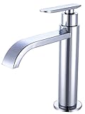 Life System 洗面用 シングルレバー 単水栓 滝水流 手洗い器 手洗い鉢 手洗いボウル用 洗面台 蛇口 円形 ST44 (185mm)