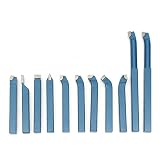 Sndy 11Pcs ろう付超硬チップ旋盤旋削工具セット12x12mm スクエアシャンク旋盤ツールビットセット