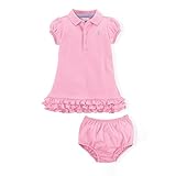 【並行輸入】RALPH LAUREN(ラルフローレン) 半袖 ワンピース ブルマ付き 女の子 子供服 ベビー服 24ｍ（90サイズ）