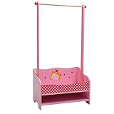 Labebe 木製の子供の家具ラック＆シューズボックス - ピンクプリンセス