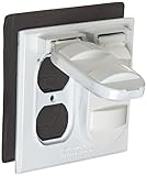 Morris Products 37212 Weatherproof Cover, Two Gang, 2 Duplex Receptacle, White [並行輸入品]