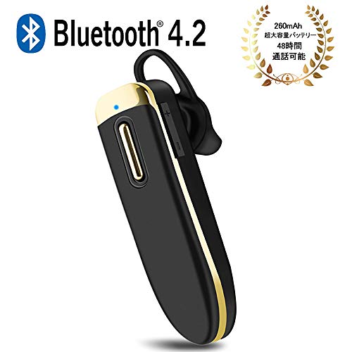 Prefnana Bluetooth ヘッドセット V4 2 ワイヤレス 片耳 高音質 超大容量バッテリー 長持ちbluetoothイヤホン 48時間通話可能 マイク内蔵 ハンズフリー通話 両耳兼用 ビジネス 日本語説明書付き エレクトロニクス