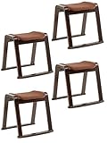 タマリビング スツール モニカ 【4脚セット】 ダークブラウン/ブラウン 50000254