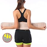 danlote Lower Back腰椎サポートバックブレースself-heating磁気セラピーベルト – Bestデュアル調節可能なストラップと通気性メッシュパネルfor Back Pain Re