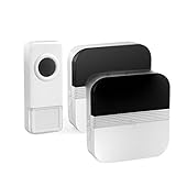 ワイヤレスチャイム　玄関 ドアベル　無線呼び出しチャイム　コードレスチャイム　防犯ドアベル　チャイムセット　呼び出し音楽52メロディー　配線不要　最高300M受信距離　飲食店舗 事務 玄関 老人介護用