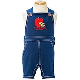 2017年 夏物 はらぺこあおむし 天竺 りんご吊パンツ オーバーオール THE WORLD OF ERIC CARLE ネイビー◇70cm