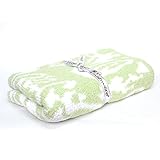 (カシウェア)kashwere カシウェア/kashwere　BABY DAMASK BLANKET ブランケット ダマスク ハーフ （並行輸入品） (Green Apple/White)