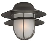 Craftmade OLK67CFL-RI 1 Light Outdoor Bowl Fan Light Kit with Frosted Glass, Rustic Iron by Craftmad