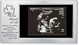 SATIN SILVER STEEL "MIRACLE OF LIFE" SONOGRAM PHOTO FRAME - KEEPSAKE PHOTO FRAME BUILT TO LAST! by M