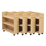 JKプラン クローゼット収納庫 コミックラック（4個組み） ナチュラル SGT-0091SET-NA