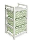 Badger Basket Lightweight Three Drawer Hamper/Storage Unit, Sage Dot by Badger Basket