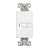 Eaton GFCI Self-Test 20A -125V Blank Face Receptacle with Standard Size Wallplate, White [並行輸入品]