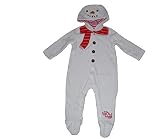Baby Boys Girls Onesie Sleepsuit Baby Grow ALL Inn One Pyjamas Snowman Christmas (0-3 months) by f f