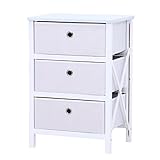 不二貿易 折りたたみチェスト3段 ホワイト