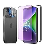 MINIKA いphone14plus ガラスフィルム ブルーライト アンチグレア 【2in1】 iPhone14プラス 保護フィルム ブルーライトカット さらさら アイフォン14Plus フィルム サラサラ 指紋防止 反射防止 iPhone14Plus カメラフィルム 付き